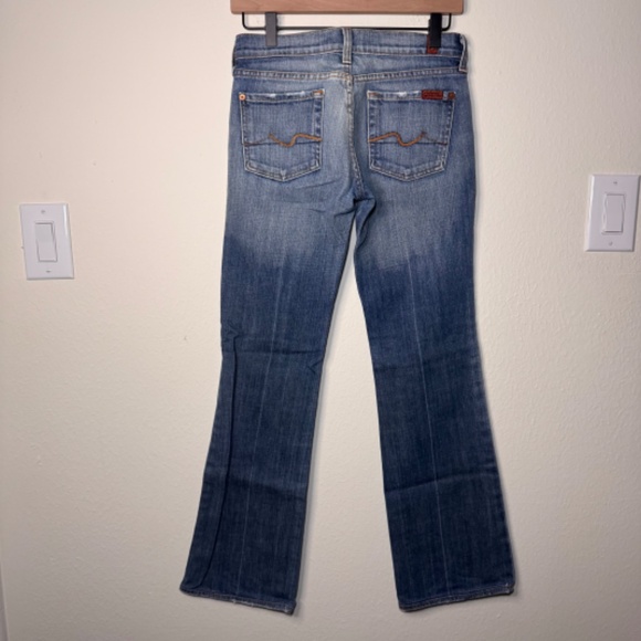 7 for all Mankind Bootcut Jeans Women's 25 Blue Medium Wash Denim Western Boho - Picture 4 of 5